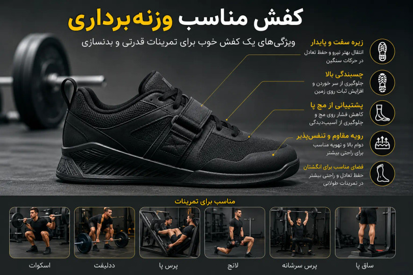 کفش مناسب وزنهبرداری؛ چه کفشی برای تمرینات قدرتی و بدنسازی مناسب است؟