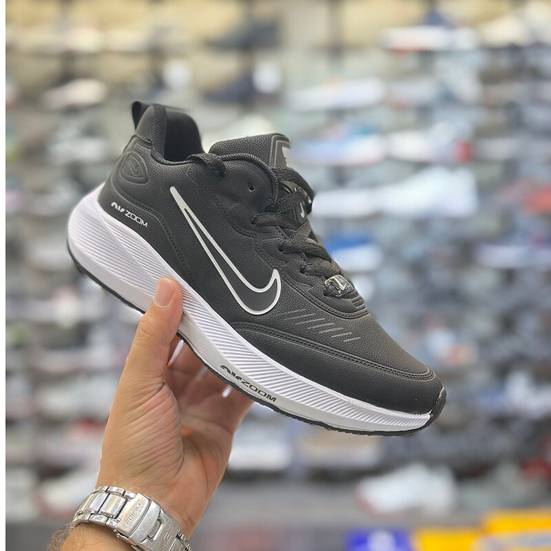 کفش راحتی  نایکی مدل ایر زوم Air zoom با رویه فوم مشکی کد Z152