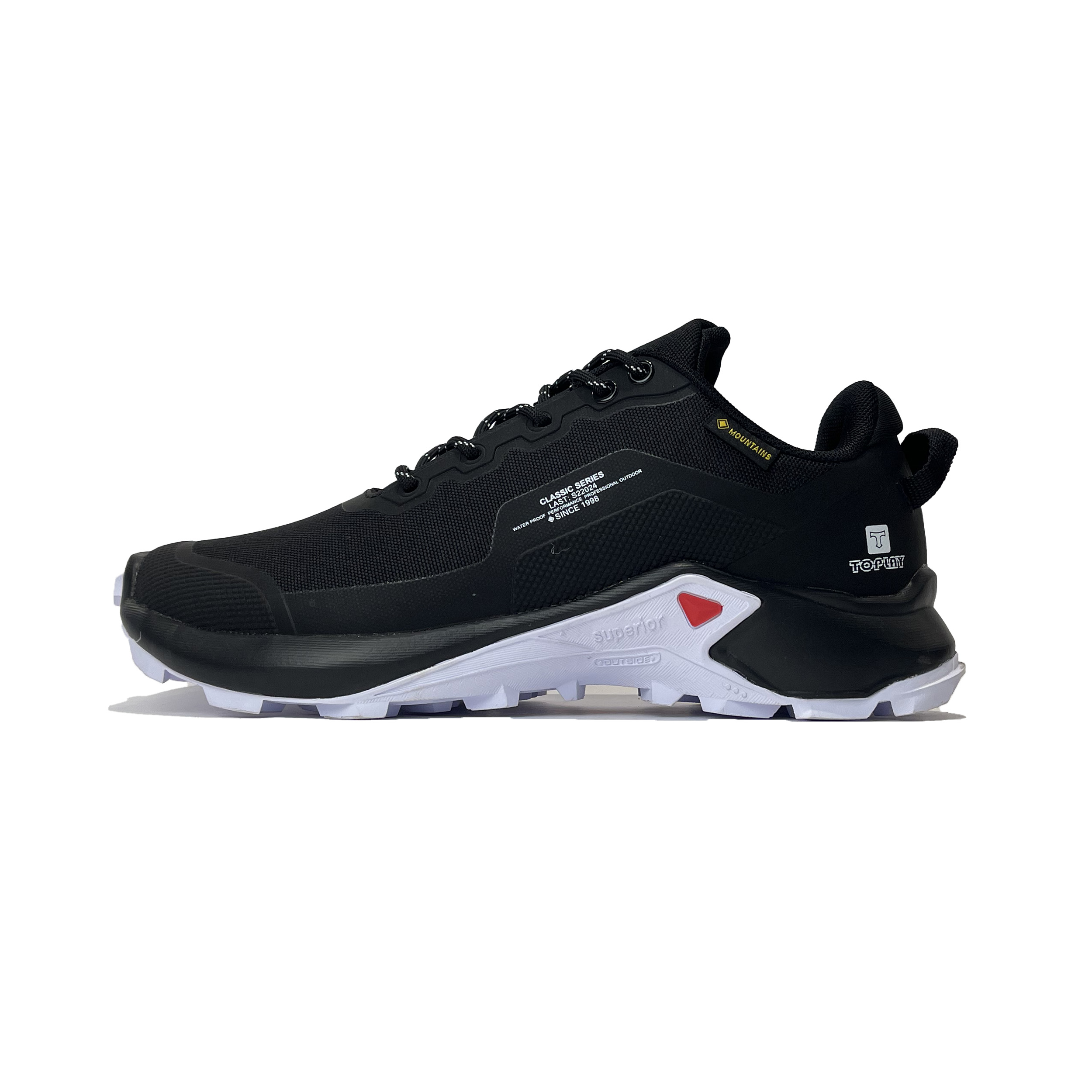 کفش ضدآب مردانه آی رانر I-runner مشکی زیر سفید رویه برزنت A5